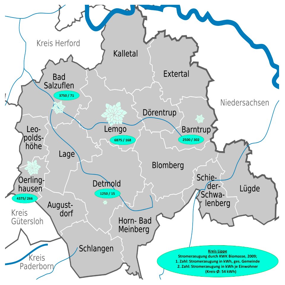 D+NW+LIP - Stromerzeugung durch KWK Biomasse 2009