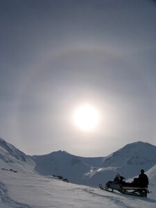 Sun snowmobile winter