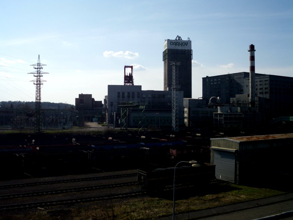 Darkov mine train station
