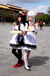 Cosplayers of Tohka Yatogami and Origami Tobiichi in FF25 20150201