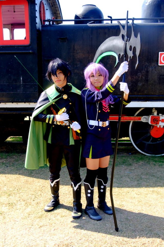 Cosplayers of Yūichirō Hyakuya and Shinoa Hiragi, Seraph of the End at FFK8 20151129a
