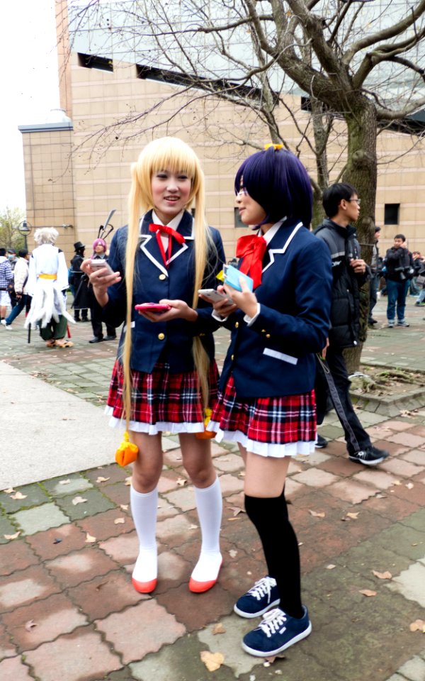Cosplayers of Rikka Takanashi and Sanae Dekomori in FF23 20140215