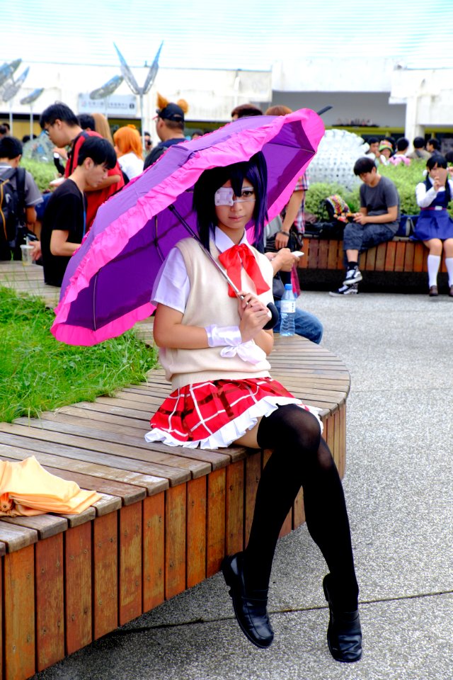Cosplayer of Rikka Takanashi with umbrella at FF26 20150830