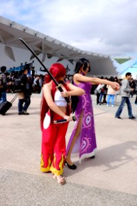 Cosplayers of Erza Scarlet, Fairy Tail and Boa Hancock, One Piece in FF25 20150201