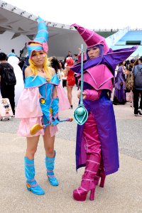 Cosplayers of Dark Magician and Dark Magician Girl, Yu-Gi-Oh! at FF26 20150829