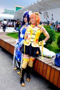 Cosplayers of Umi Sonoda and Rin Hoshizora, Love Live! in PF22 20150509