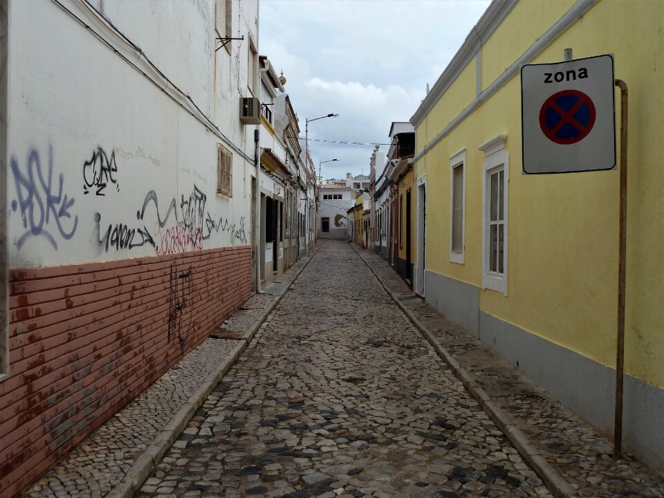 Old town narrow street silent