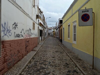Old town narrow street silent