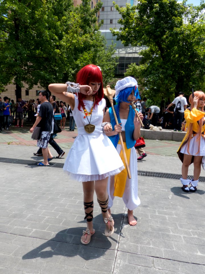 Cosplayers of Aladdin and Morgiana from Magi in FF24 20140726