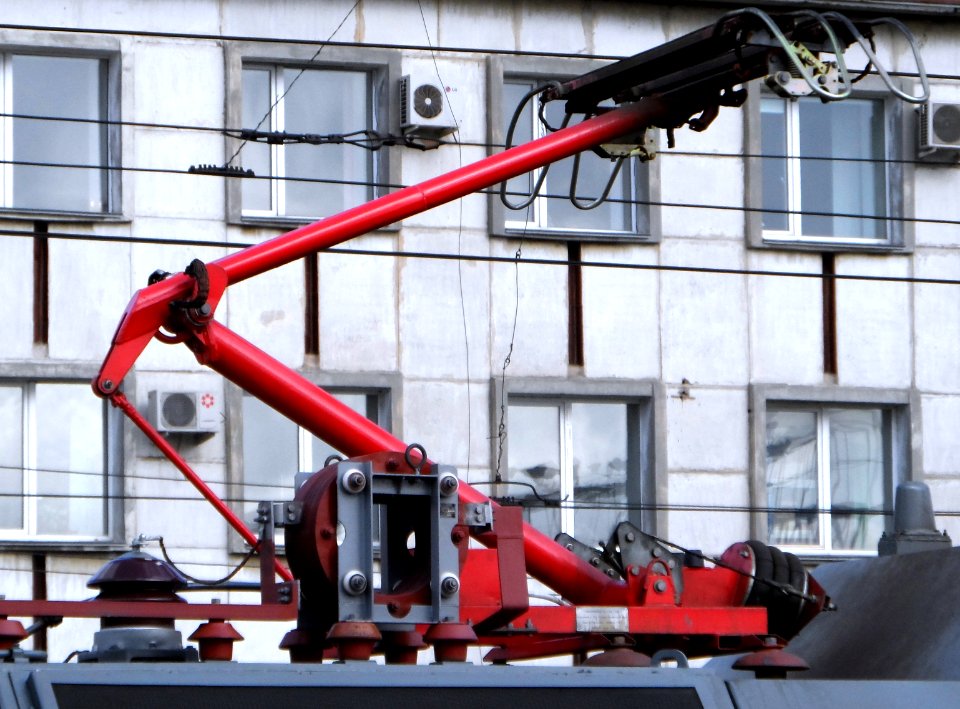 Current collector of electric locomotive 2ES6-159 (03)