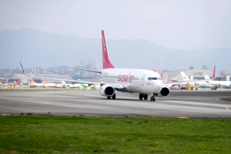 Eastar Jet B737-86J HL8264 Departing from Taipei Songshan Airport 20150101a