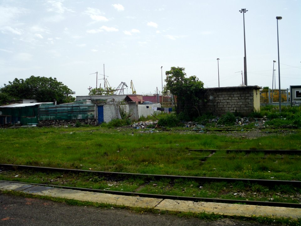 Durres train station slum