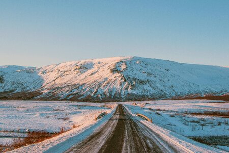 Winter highland mountain photo