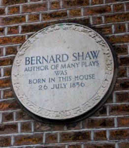 Dublin Portobello 33 Synge Street George Bernard Shaw Birthplace Plaque