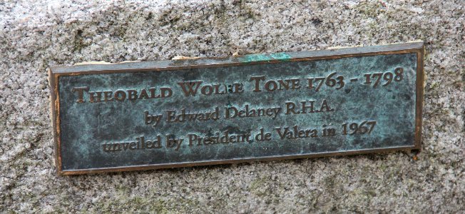 Dublin Theobald Wolfe Tone Statue Plaque