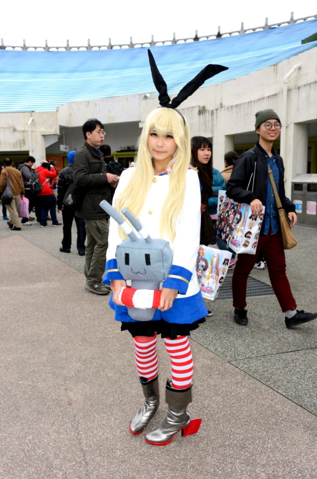Destroyer Shimakaze Fleet Girl with Twin-Gun Chan Doll at FF27 20160130