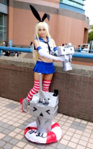Destroyer Shimakaze Fleet Girl with Twin-Gun Chan at CWT40 20150809