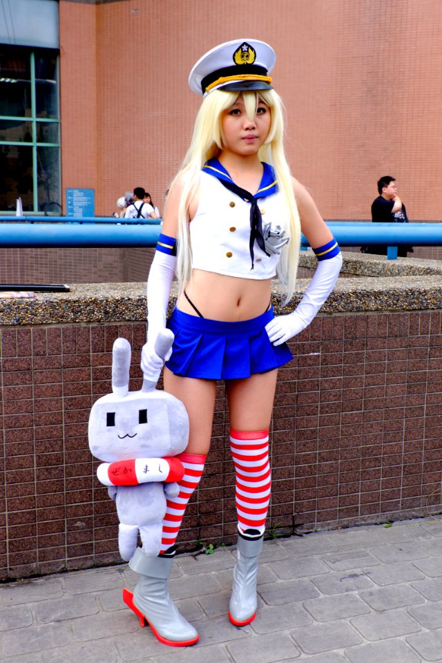 Destroyer Shimakaze Fleet Girl with Twin-Gun Chan at PF23 20151025a