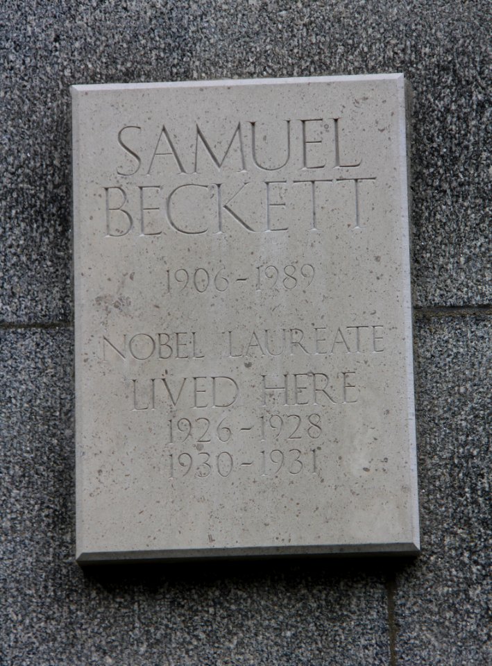 Dublin Trinity College Campus House 39 Samuel Beckett Plaque