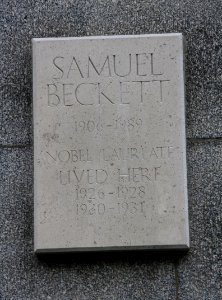 Dublin Trinity College Campus House 39 Samuel Beckett Plaque photo