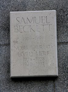 Dublin Trinity College Campus House 39 Samuel Beckett Plaque
