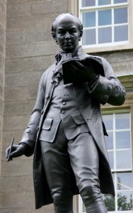 Dublin Trinity College Oliver Goldsmith Statue 02