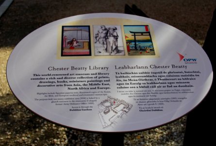 Dublin Castle Chester Beatty Library Plaque