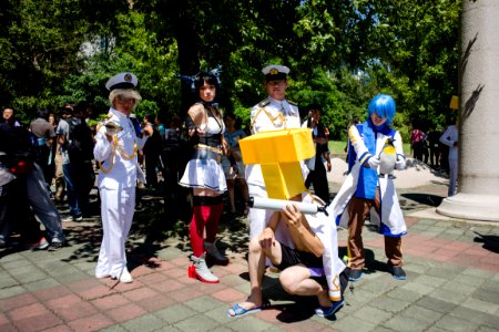 Admiral Cosplayers with Fleet Girl in NTU Sport Center Square 20140727