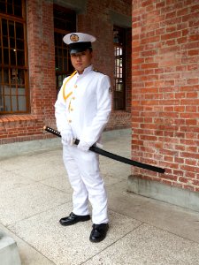 Admiral Cosplayer with Sabre 20140705