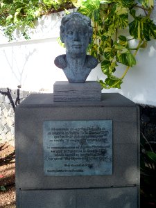 Agatha Christie bust Puerto de la Cruz