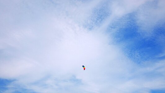 Sky clouds parachute