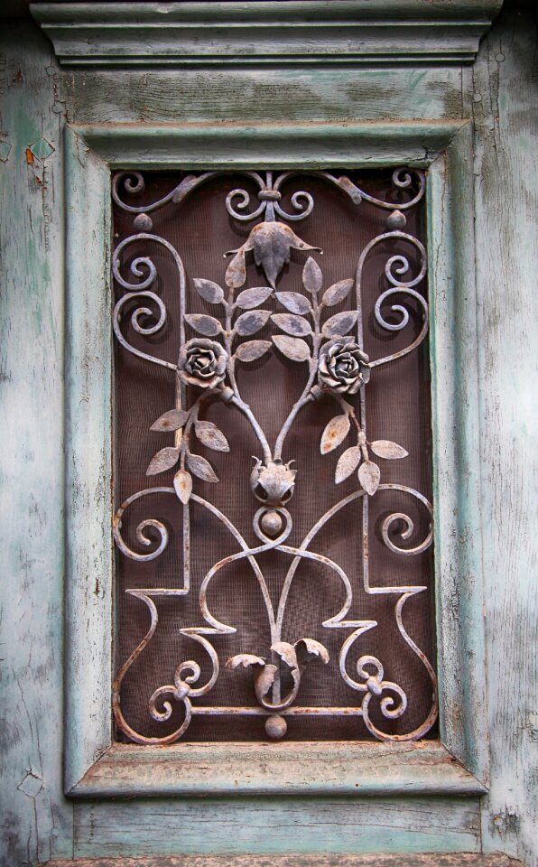 Wrought iron decorated verschnörkelt