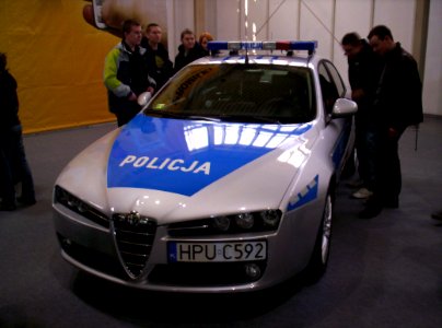 Alfa Romeo 159 police front Poznan 2011 photo