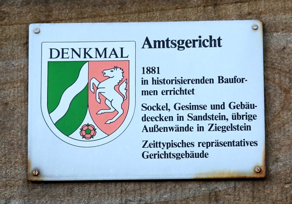 Amtsgericht Ibbenbueren Plaque