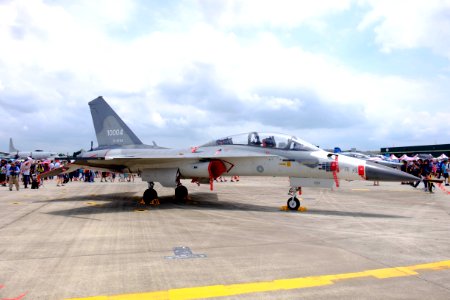 AIDC F-CK-1B 10004 Display at Gangshan Air Force Base Apron 20170812Fa