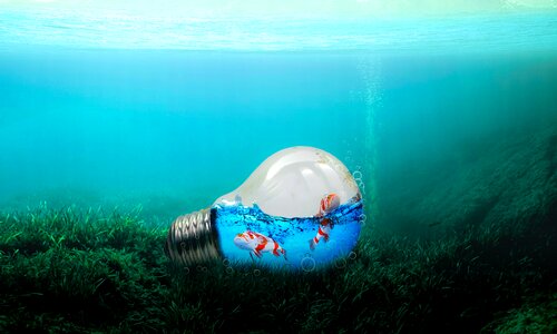 Ocean underwater blue