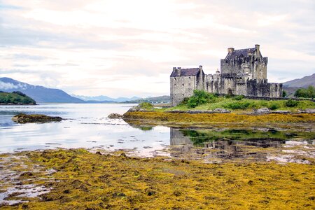 Castle reflection landscape