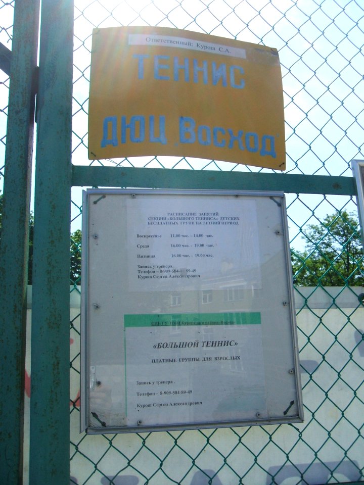 Сестрорецк Теннис ДЮЦ Восход
