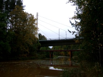 Вантовый мост над рекой Заводская Сестра photo