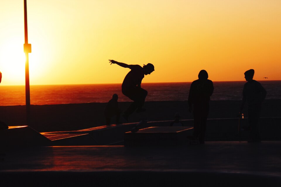 Summer skateboarding skateboard