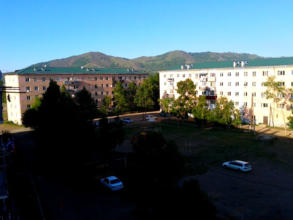 Вид на город Закаменск - жилые кварталы