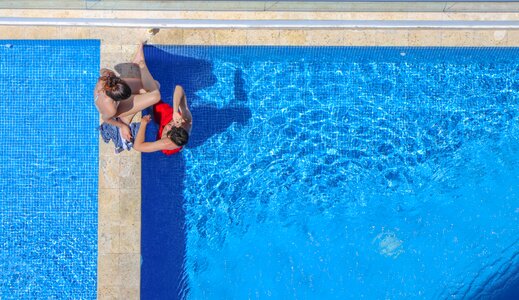 Swimming body of water wet