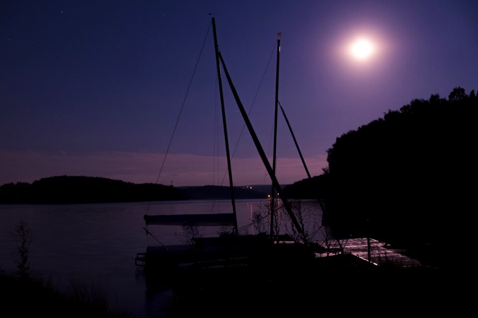 Moon sky lake