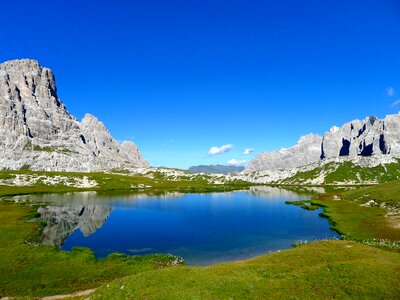 Nature south tyrol mountain lake photo