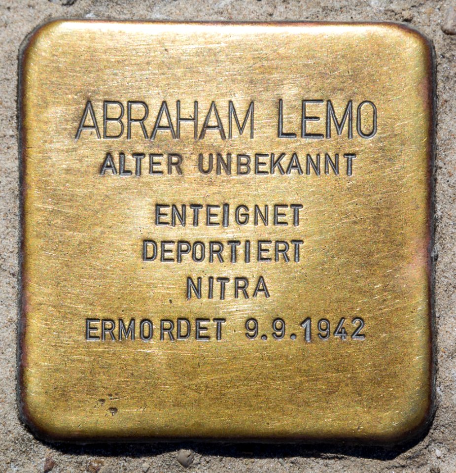 Binz Stolpersteine Strandpromenade 27 Abraham Lemo 01
