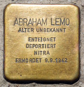 Binz Stolpersteine Strandpromenade 27 Abraham Lemo 01