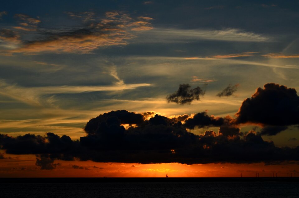 Borkum evening sky abendstimmung