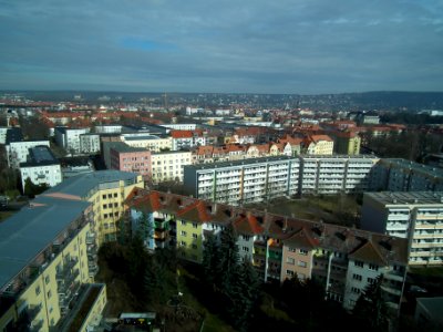 Blick vom Hochhaus Postelwitzer Straße 2, Gruna (Dresden), 09