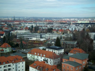 Blick vom Hochhaus Postelwitzer Straße 2, Gruna (Dresden), 49