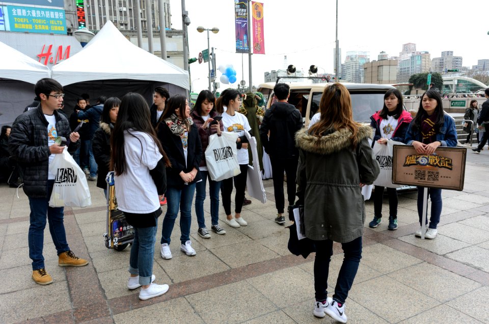 Bizzard Staff Gathering at Plaza before Event Opening 20170211Na